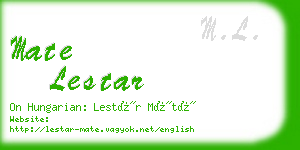 mate lestar business card